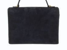 Load image into Gallery viewer, BALENCIAGA バレンシアガ ビジュー ラインストーン ミニハンドバッグ スウェード ビジュー ブラック ゴールド金具 美品 中古 4b002844
