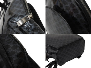 CELINE セリーヌ ミニリュック バックパック マカダム オールドセリーヌ ヴィンテージ レザー パテント ブラック 美品 中古 4b002847