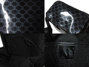CELINE セリーヌ ミニリュック バックパック マカダム オールドセリーヌ ヴィンテージ レザー パテント ブラック 美品 中古 4b002847