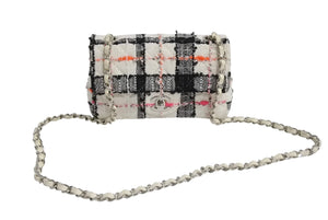極美品 CHANEL シャネル ミニマトラッセ 20 チェーンショルダーバッグ 30番台 ココマーク ツイード レザー マルチカラー 中古 4b002848