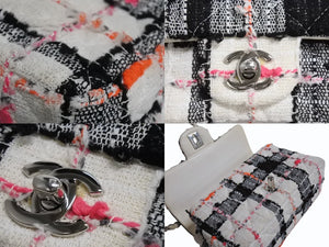 極美品 CHANEL シャネル ミニマトラッセ 20 チェーンショルダーバッグ 30番台 ココマーク ツイード レザー マルチカラー 中古 4b002848
