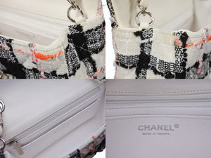 極美品 CHANEL シャネル ミニマトラッセ 20 チェーンショルダーバッグ 30番台 ココマーク ツイード レザー マルチカラー 中古 4b002848