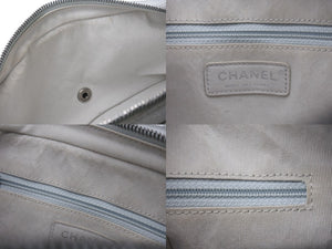 CHANEL シャネル ショルダーバッグ マトラッセ シルバー カーフスキン 21番台 アンティークシルバー金具 美品 中古 4b002849