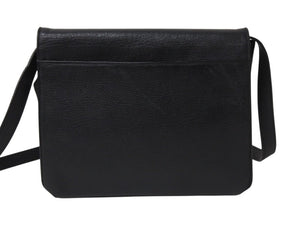 YVES SAINT LAURENT イヴサンローラン ショルダーバッグ YSL カサンドラロゴ レザー ブラック ゴールド金具 美品 中古 4b002852