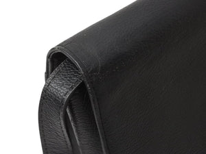 YVES SAINT LAURENT イヴサンローラン ショルダーバッグ YSL カサンドラロゴ レザー ブラック ゴールド金具 美品 中古 4b002852