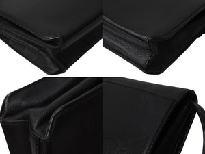 YVES SAINT LAURENT イヴサンローラン ショルダーバッグ YSL カサンドラロゴ レザー ブラック ゴールド金具 美品 中古 4b002852