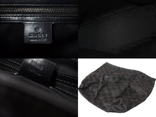 Load image into Gallery viewer, 極美品 GUCCI グッチ ショルダーバッグ ハンドバッグ 109143 GGキャンバス ブラック シルバー金具 中古 4b002857
