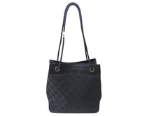 Load image into Gallery viewer, 極美品 GUCCI グッチ ショルダーバッグ ハンドバッグ 109143 GGキャンバス ブラック シルバー金具 中古 4b002857