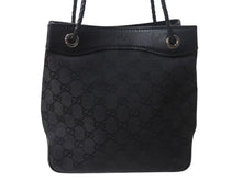 Load image into Gallery viewer, 極美品 GUCCI グッチ ショルダーバッグ ハンドバッグ 109143 GGキャンバス ブラック シルバー金具 中古 4b002857