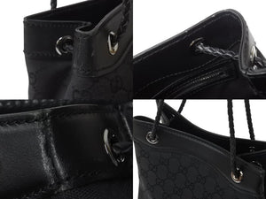極美品 GUCCI グッチ ショルダーバッグ ハンドバッグ 109143 GGキャンバス ブラック シルバー金具 中古 4b002857