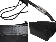 Load image into Gallery viewer, 極美品 GUCCI グッチ ショルダーバッグ ハンドバッグ 109143 GGキャンバス ブラック シルバー金具 中古 4b002857