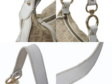 Load image into Gallery viewer, FENDI フェンディ ワンショルダーバッグ ズッキーノ イタリア製 8BR466 キャンバス レザー ベージュ 美品 中古 4b002859