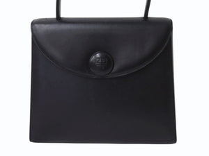 GIVENCHY MAROQUINERIE ジバンシィ マロキネリー フォーマルバッグ トップハンドル ハンドバッグ レザー ブラック 美品 中古 4b002861