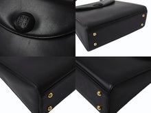 Load image into Gallery viewer, GIVENCHY MAROQUINERIE ジバンシィ マロキネリー フォーマルバッグ トップハンドル ハンドバッグ レザー ブラック 美品 中古 4b002861