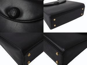 GIVENCHY MAROQUINERIE ジバンシィ マロキネリー フォーマルバッグ トップハンドル ハンドバッグ レザー ブラック 美品 中古 4b002861