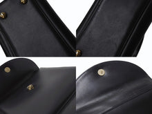 Load image into Gallery viewer, GIVENCHY MAROQUINERIE ジバンシィ マロキネリー フォーマルバッグ トップハンドル ハンドバッグ レザー ブラック 美品 中古 4b002861