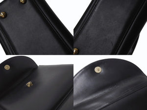 GIVENCHY MAROQUINERIE ジバンシィ マロキネリー フォーマルバッグ トップハンドル ハンドバッグ レザー ブラック 美品 中古 4b002861