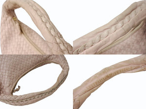 BOTTEGAVENETA ボッテガヴェネタ イントレチャート ミディアムヴェネタバッグ ショルダーバッグ ベージュ レザー 良品 中古 4b002862