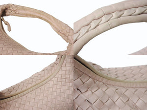 BOTTEGAVENETA ボッテガヴェネタ イントレチャート ミディアムヴェネタバッグ ショルダーバッグ ベージュ レザー 良品 中古 4b002862