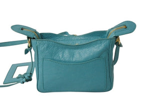 BALENCIAGA バレンシアガ ショルダーバッグ ザシティ ミニ 319722-4605 ブルー ミント レザー 美品 中古 4b002866