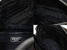 Load image into Gallery viewer, PRADA プラダ ビジュー ロゴ レザー ミニ ショルダーバッグ ブラウン ハトメ ラインストーン スタッズ シルバー金具 美品 中古 4b002867