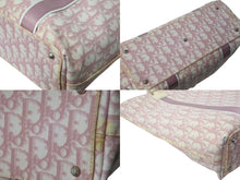 Load image into Gallery viewer, Christian Dior クリスチャンディオール トロッタートートバッグ キャンバス レザー ピンク ホワイト イタリア製 シルバー金具 美品 中古 4b002868