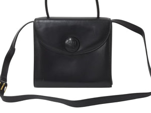 Givenchy ジバンシー ミニハンドバッグ フォーマルバッグ 4Gロゴ 付け替えロゴ付き カーフ レザー ブラック ゴールド金具 美品 中古 4b002869