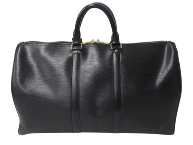 LOUIS VUITTON ルイヴィトン キーポル45 ボストンバッグ M42972 エピレザー ブラック ゴールド金具 美品 中古 4b002871