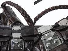Load image into Gallery viewer, MIUMIU ミュウミュウ マテラッセ 2WAY ショルダーバッグ ブラウン レザー ハンドバッグ RR1300 シルバー金具 ロゴ 美品 中古 4b002872