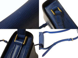 LOUIS VUITTON ルイヴィトン エピ ミニサンクルー ショルダーバッグ M52215 トレドブルー ゴールド金具 良品 中古 4b002876