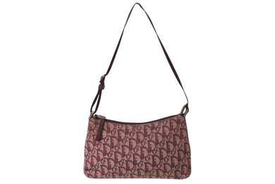 ChristianDior クリスチャンディオール サドルポーチ ワンショルダーバッグ BOF0042 トロッター柄 ガリアーノ期 美品 中古 4b002877