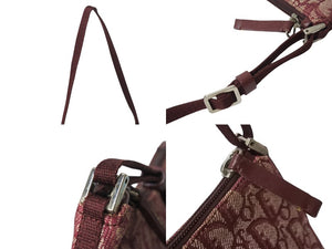 ChristianDior クリスチャンディオール サドルポーチ ワンショルダーバッグ BOF0042 トロッター柄 ガリアーノ期 美品 中古 4b002877