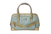 Load image into Gallery viewer, GUCCI グッチ ハンドバッグ ブルー GGスプリームキャンバス GG柄 レザー 000-0852 ゴールド金具 美品 中古 4b002878