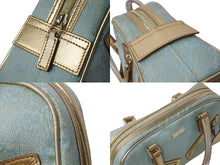 Load image into Gallery viewer, GUCCI グッチ ハンドバッグ ブルー GGスプリームキャンバス GG柄 レザー 000-0852 ゴールド金具 美品 中古 4b002878