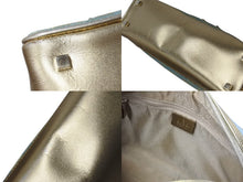Load image into Gallery viewer, GUCCI グッチ ハンドバッグ ブルー GGスプリームキャンバス GG柄 レザー 000-0852 ゴールド金具 美品 中古 4b002878