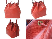 Load image into Gallery viewer, LOUIS VUITTON ルイヴィトン エピ ノエ 巾着ショルダーバッグ M44007 カスティリアンレッド レザー ゴールド金具 良品 中古 4b002881