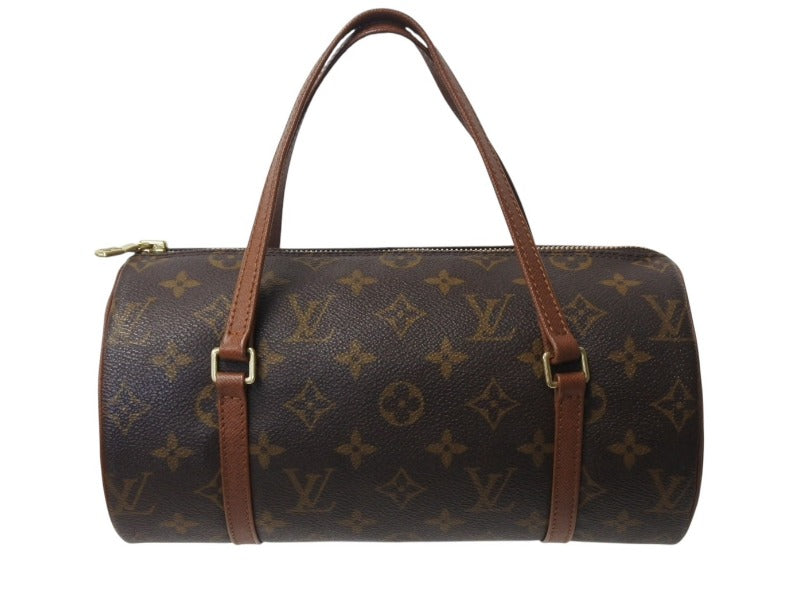 極美品 LOUIS VUITTON ルイヴィトン パピヨン26 ハンドバッグ M51386 モノグラム PVC レザー ブラウン ゴールド金具 中古 4b002884
