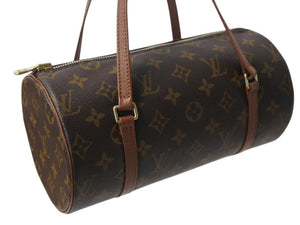極美品 LOUIS VUITTON ルイヴィトン パピヨン26 ハンドバッグ M51386 モノグラム PVC レザー ブラウン ゴールド金具 中古 4b002884
