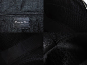 Christian Dior クリスチャンディオール ハンドバッグ 01-MA-0093 トロッター柄 レザー ラインストーン ブラック ガリアーノ期 美品 中古 4b002888