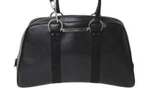 Christian Dior クリスチャンディオール ハンドバッグ 01-MA-0093 トロッター柄 レザー ラインストーン ブラック ガリアーノ期 美品 中古 4b002888
