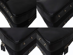 Christian Dior クリスチャンディオール ハンドバッグ 01-MA-0093 トロッター柄 レザー ラインストーン ブラック ガリアーノ期 美品 中古 4b002888