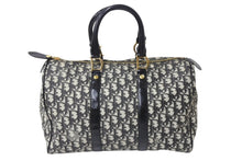 Load image into Gallery viewer, Christian Dior クリスチャンディオール ハンドバッグ BO C 0071 トロッター柄 スピーディ35型 ブラック ガリアーノ期 美品 中古 4b002890