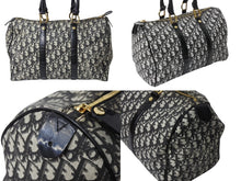 Load image into Gallery viewer, Christian Dior クリスチャンディオール ハンドバッグ BO C 0071 トロッター柄 スピーディ35型 ブラック ガリアーノ期 美品 中古 4b002890