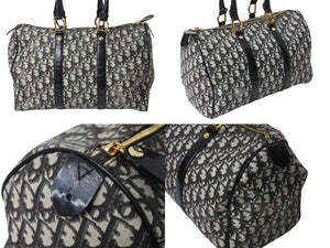 Christian Dior クリスチャンディオール ハンドバッグ BO C 0071 トロッター柄 スピーディ35型 ブラック ガリアーノ期 美品 中古 4b002890