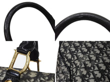 Load image into Gallery viewer, Christian Dior クリスチャンディオール ハンドバッグ BO C 0071 トロッター柄 スピーディ35型 ブラック ガリアーノ期 美品 中古 4b002890