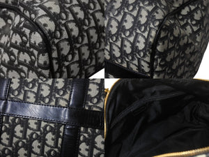 Christian Dior クリスチャンディオール ハンドバッグ BO C 0071 トロッター柄 スピーディ35型 ブラック ガリアーノ期 美品 中古 4b002890