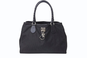 Christian Dior クリスチャンディオール ハンドバッグ 07-BO-1026 トロッター柄 ナイロンキャンバス レザー ガリアーノ期 美品 中古 4b002891