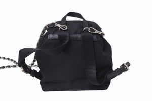 極美品 PRADA プラダ リナイロンミニチェーンショルダーバッグ リュック型 BZ0029 ナイロン レザー ブラック 中古 4b002892