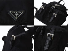 Load image into Gallery viewer, 極美品 PRADA プラダ リナイロンミニチェーンショルダーバッグ リュック型 BZ0029 ナイロン レザー ブラック 中古 4b002892