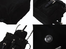 Load image into Gallery viewer, 極美品 PRADA プラダ リナイロンミニチェーンショルダーバッグ リュック型 BZ0029 ナイロン レザー ブラック 中古 4b002892